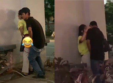 Khi đang hứng thú quá nên đành thực hiện hành động 18+ trên đường phố